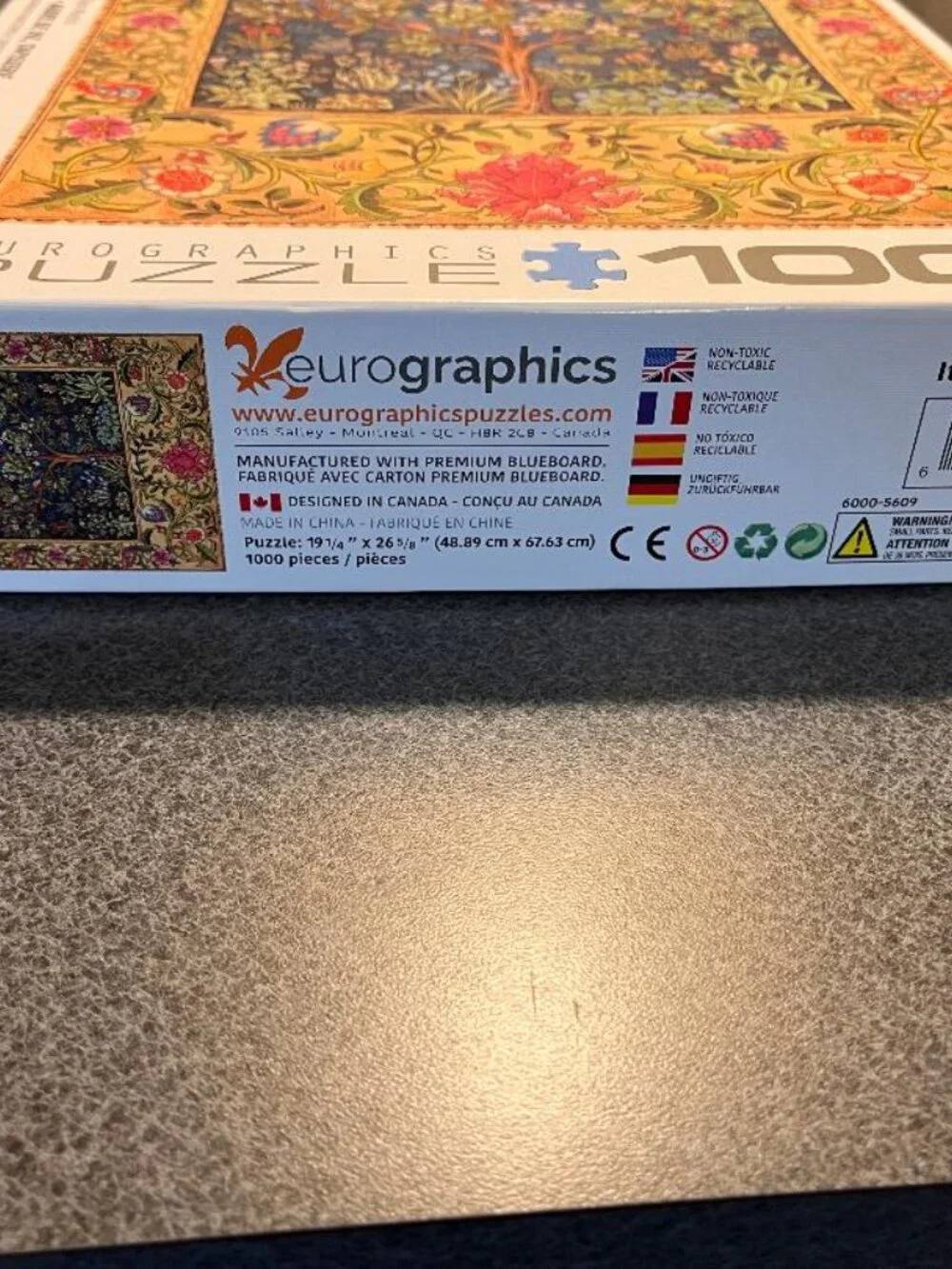 Eurographics Tree of Life Tapestry 1000 Piece Jigsaw Puzzle COMPLETE
